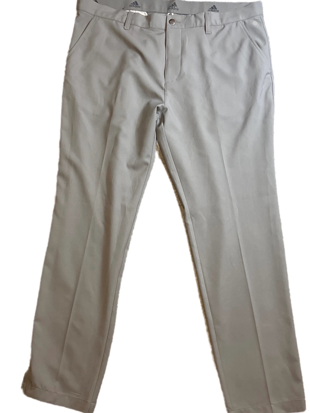 adidas Men’s Light Gray Performance Golf Pants size 38x32 Athleisure B1-41